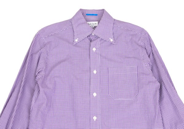 Paul Smith Purple Gingham Check Button-Down Shirt Size S