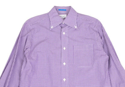 Paul Smith Purple Gingham Check Button-Down Shirt Size S