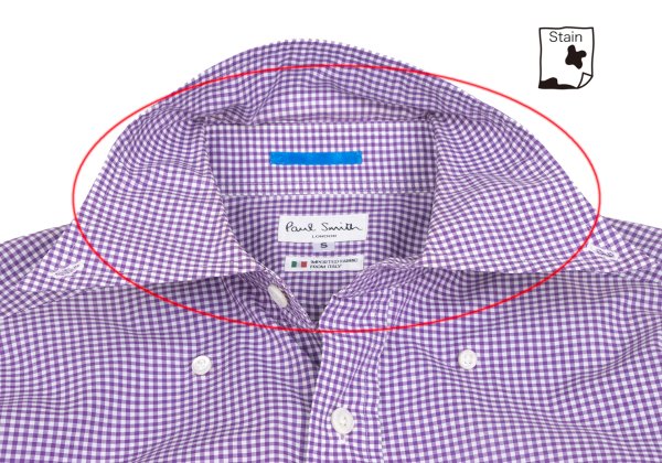 Paul Smith Purple Gingham Check Button-Down Shirt Size S