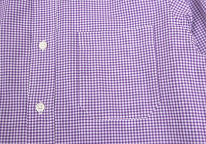 Paul Smith Purple Gingham Check Button-Down Shirt Size S