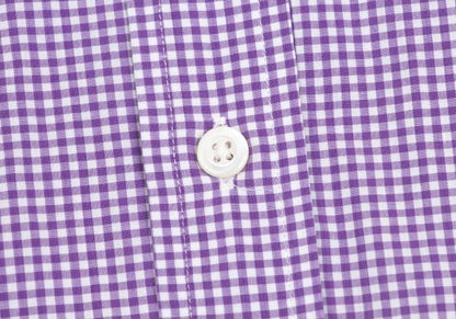 Paul Smith Purple Gingham Check Button-Down Shirt Size S