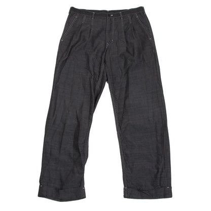 COMME des GARCONS HOMME DEUX Black Wool Stitch Pants Size M