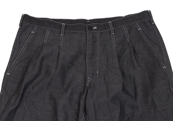 COMME des GARCONS HOMME DEUX Black Wool Stitch Pants Size M