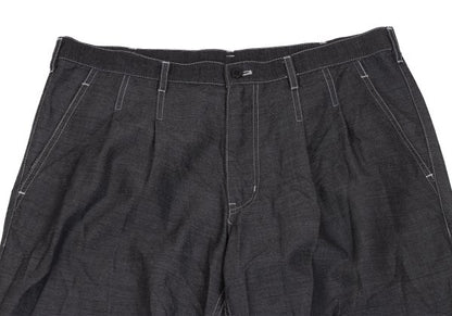 COMME des GARCONS HOMME DEUX Black Wool Stitch Pants Size M