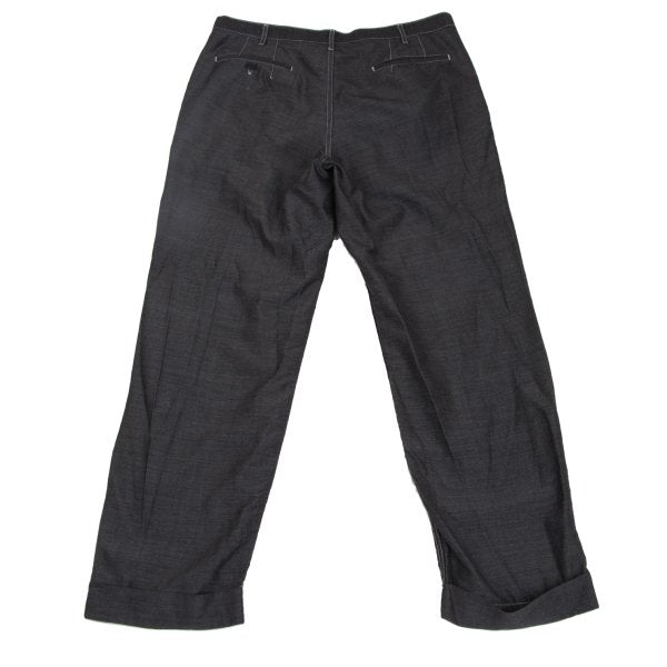 COMME des GARCONS HOMME DEUX Black Wool Stitch Pants Size M