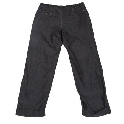 COMME des GARCONS HOMME DEUX Black Wool Stitch Pants Size M