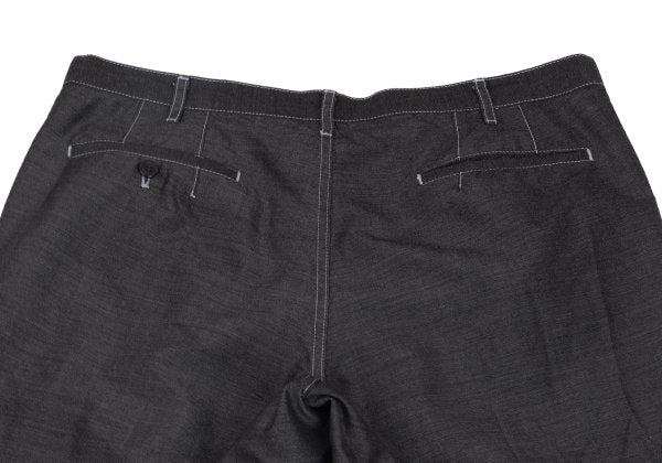 COMME des GARCONS HOMME DEUX Black Wool Stitch Pants Size M