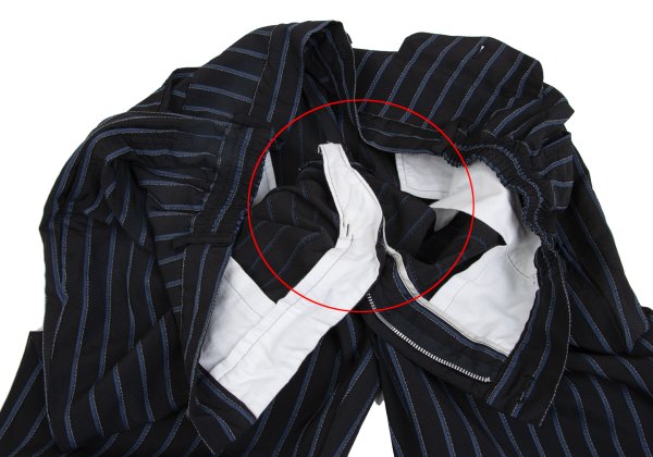 COMME des GARCONS HOMME DEUX Poly Stripe Pants Black Size L