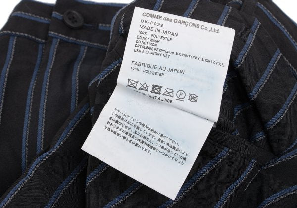 COMME des GARCONS HOMME DEUX Poly Stripe Pants Black Size L