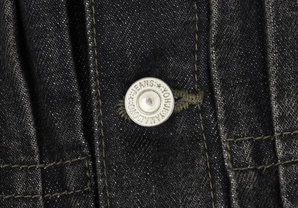 Yohji Yamamoto FEMME Knit Panel Denim Jacket Gray Size 2
