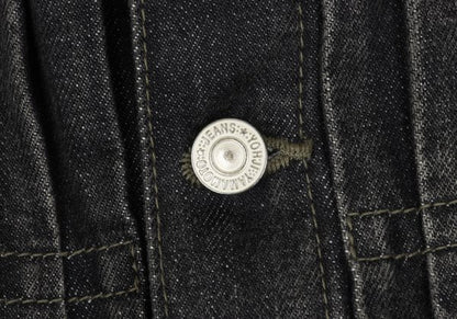Yohji Yamamoto FEMME Knit Panel Denim Jacket Gray Size 2