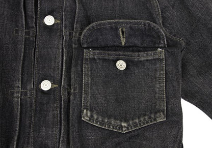 Yohji Yamamoto FEMME Knit Panel Denim Jacket Gray Size 2