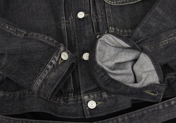 Yohji Yamamoto FEMME Knit Panel Denim Jacket Gray Size 2