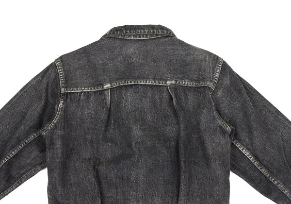 Yohji Yamamoto FEMME Knit Panel Denim Jacket Gray Size 2