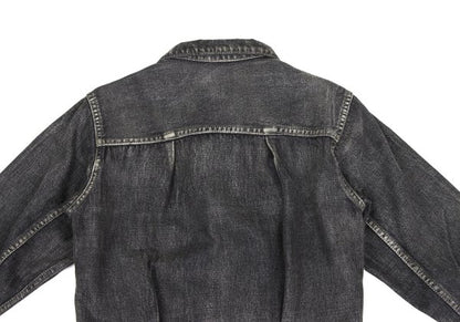 Yohji Yamamoto FEMME Knit Panel Denim Jacket Gray Size 2