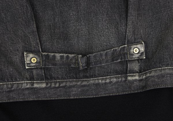 Yohji Yamamoto FEMME Knit Panel Denim Jacket Gray Size 2