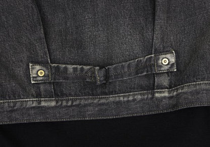Yohji Yamamoto FEMME Knit Panel Denim Jacket Gray Size 2