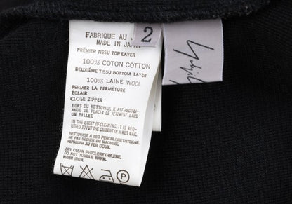 Yohji Yamamoto FEMME Knit Panel Denim Jacket Gray Size 2