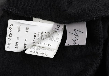 Yohji Yamamoto FEMME Knit Panel Denim Jacket Gray Size 2