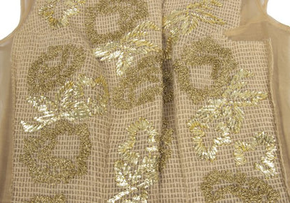 COMME des GARCONS 97AW Gold Embroidery Sheer Dress Size M