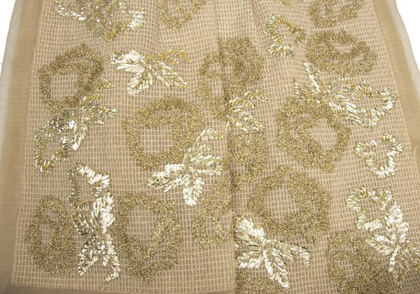 COMME des GARCONS 97AW Gold Embroidery Sheer Dress Size M