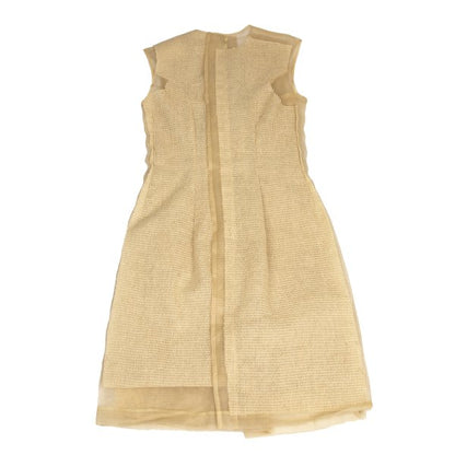 COMME des GARCONS 97AW Gold Embroidery Sheer Dress Size M