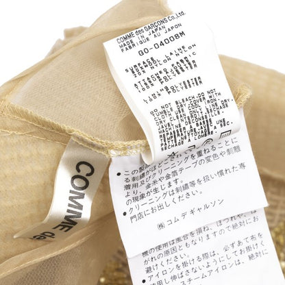 COMME des GARCONS 97AW Gold Embroidery Sheer Dress Size M
