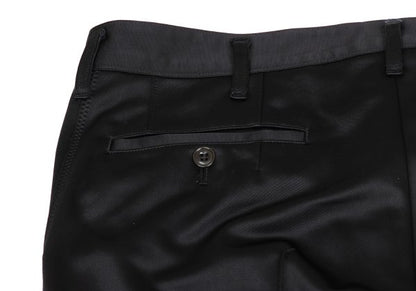 COMME des GARCONS HOMME Poly Center Pleat Pants Black Size M