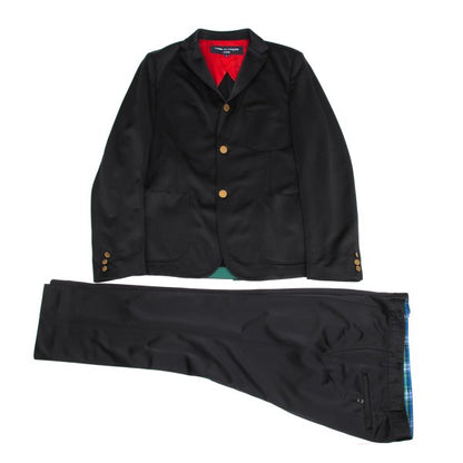 COMME des GARCONS HOMME Poly Center Pleat Pants Black Size M