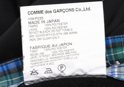 COMME des GARCONS HOMME Poly Center Pleat Pants Black Size M
