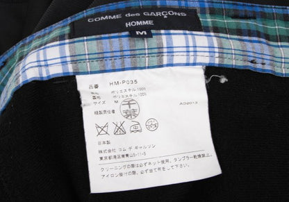 COMME des GARCONS HOMME Poly Center Pleat Pants Black Size M