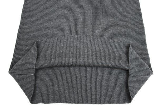 JIL SANDER Wool Mock Neck 3/4 Sleeve Sweater Gray Size 38