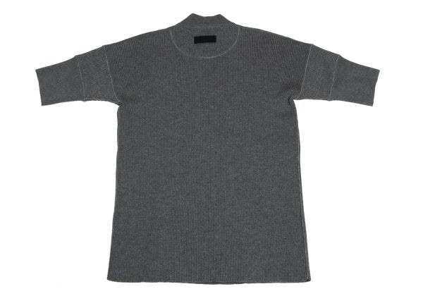 JIL SANDER Wool Mock Neck 3/4 Sleeve Sweater Gray Size 38