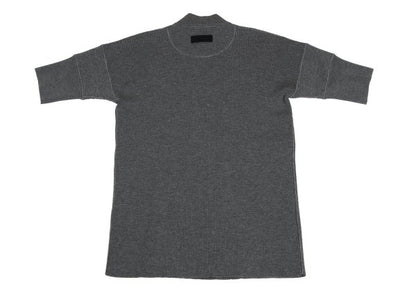 JIL SANDER Wool Mock Neck 3/4 Sleeve Sweater Gray Size 38
