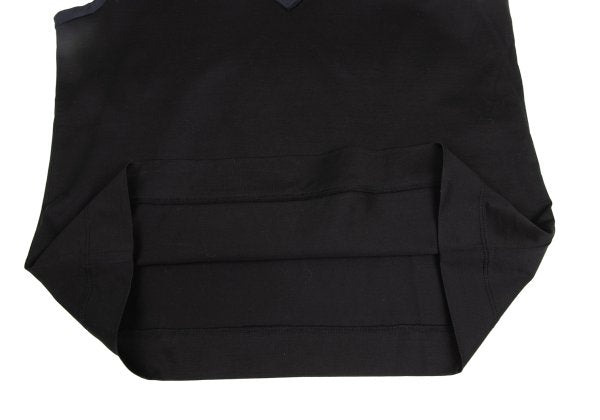 JIL SANDER NAVY Cotton V-Neck Tank Top Black Navy Size S