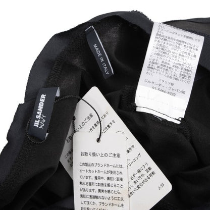 JIL SANDER NAVY Cotton V-Neck Tank Top Black Navy Size S