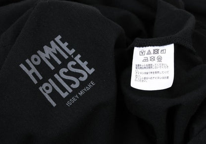 HOMME PLISSE ISSEY MIYAKE Black Cotton Sleeve T-Shirt Size 2