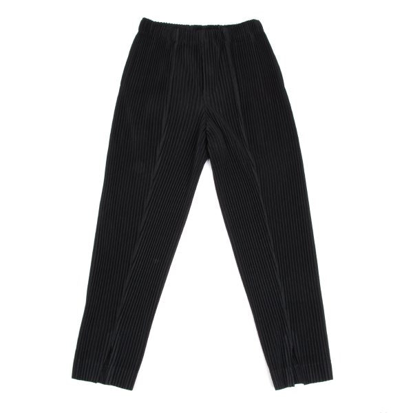 HOMME PLISSE ISSEY MIYAKE Pleated Hem Pants Black Size 1