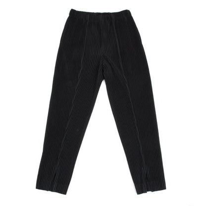 HOMME PLISSE ISSEY MIYAKE Pleated Hem Pants Black Size 1