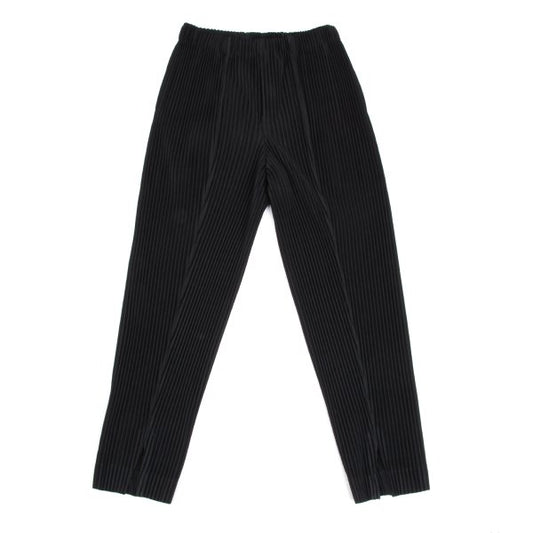 HOMME PLISSE ISSEY MIYAKE Pleated Hem Pants Black Size 1