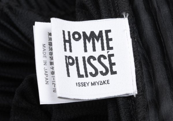 HOMME PLISSE ISSEY MIYAKE Pleated Hem Pants Black Size 1