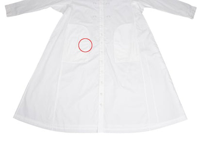 ISSEY MIYAKE HaaT Embroidery Band Collar Dress White Size 2