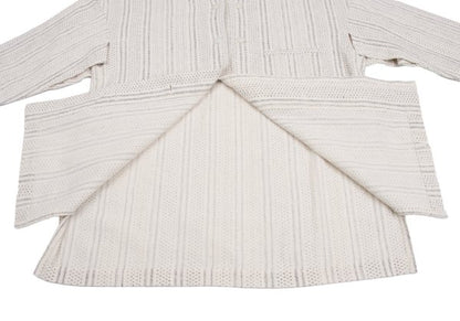 ISSEY MIYAKE PERMANENTE Stripe Weave Jacket Ivory Size M