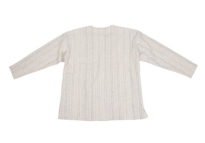 ISSEY MIYAKE PERMANENTE Stripe Weave Jacket Ivory Size M