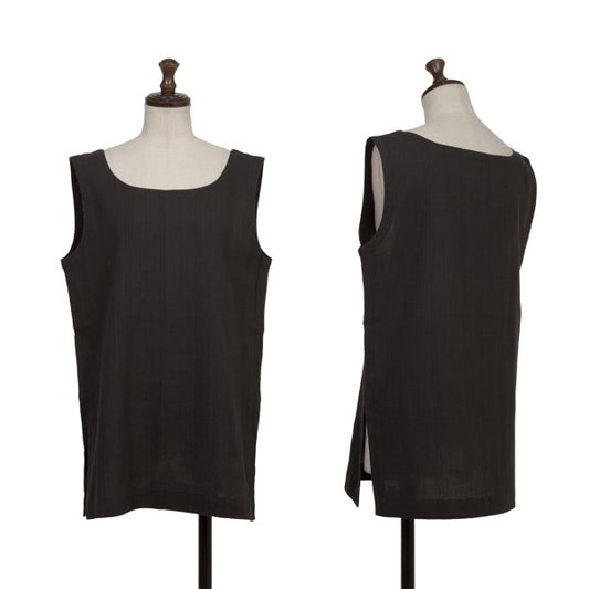 Plantation Crinkle Finish Tank Top Dark Navy Size M