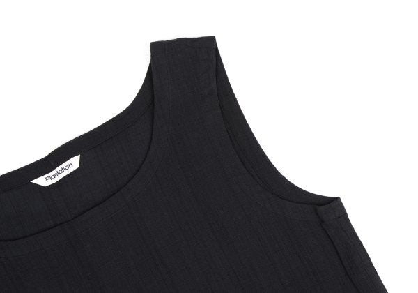 Plantation Crinkle Finish Tank Top Dark Navy Size M