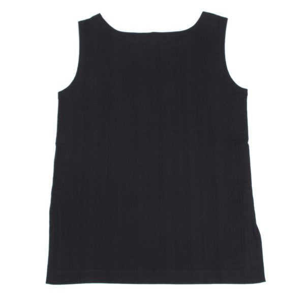 Plantation Crinkle Finish Tank Top Dark Navy Size M
