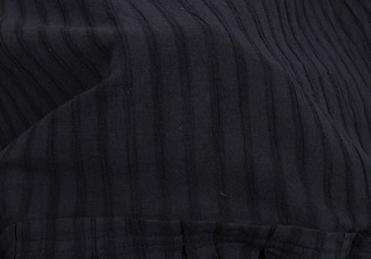 Plantation Hem Panel Crinkle Finish L/S Tee Navy Size M