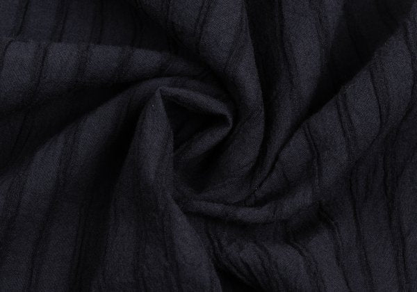 Plantation Hem Panel Crinkle Finish L/S Tee Navy Size M
