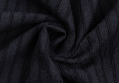 Plantation Hem Panel Crinkle Finish L/S Tee Navy Size M